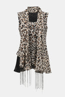 Chiffon Animal Print Reversible A-Line Tunic-252155