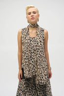 Chiffon Animal Print Reversible A-Line Tunic-252155