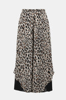 Chiffon Animal Print Reversible Culotte Pants-252156
