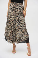 Chiffon Animal Print Reversible Culotte Pants-252156