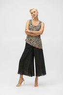 Chiffon Animal Print Reversible Culotte Pants-252156