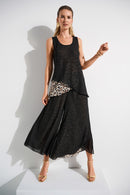 Chiffon Animal Print Reversible Culotte Pants-252156