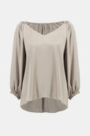 Joseph Ribkoff Satin V-Neck Straight Top-252165