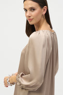 Joseph Ribkoff Satin V-Neck Straight Top-252165