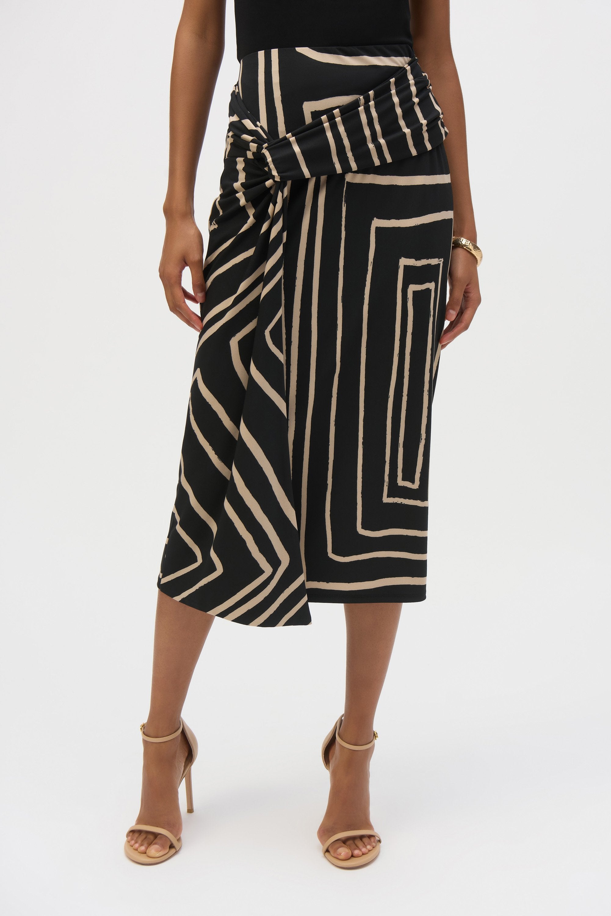 Joseph Ribkoff Silky Knit Geometric Print Pencil Skirt-252187