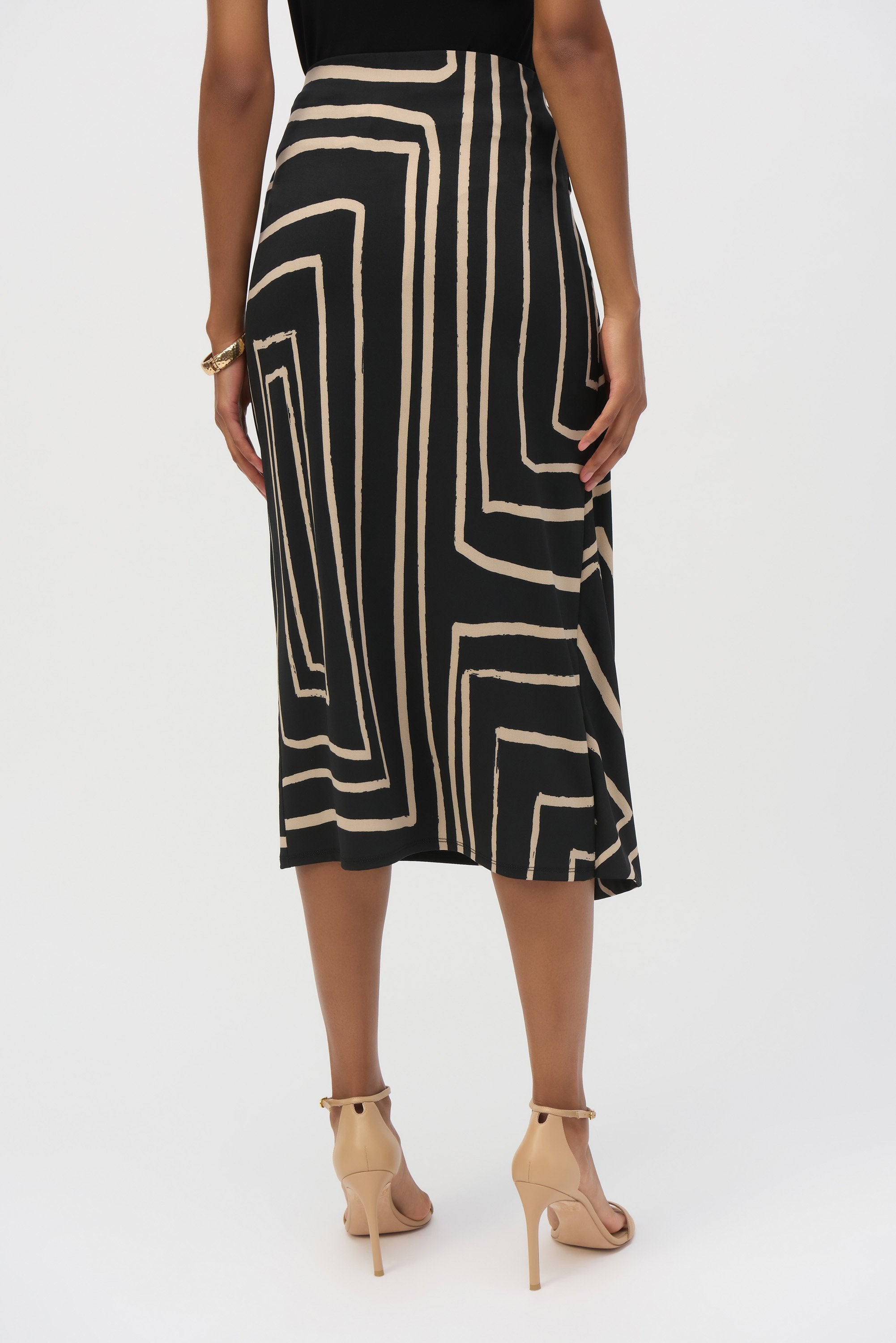 Joseph Ribkoff Silky Knit Geometric Print Pencil Skirt-252187