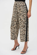 Woven Animal Print Culotte Pants-252235