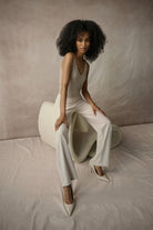 Metallic Knitted Camisole with Rhinestones