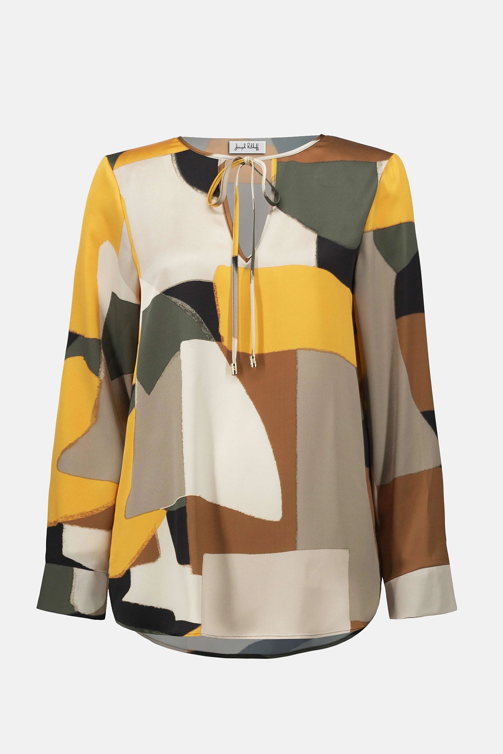 Joseph Ribkoff Recycled Satin Abstract Print Straight Tunic-253011