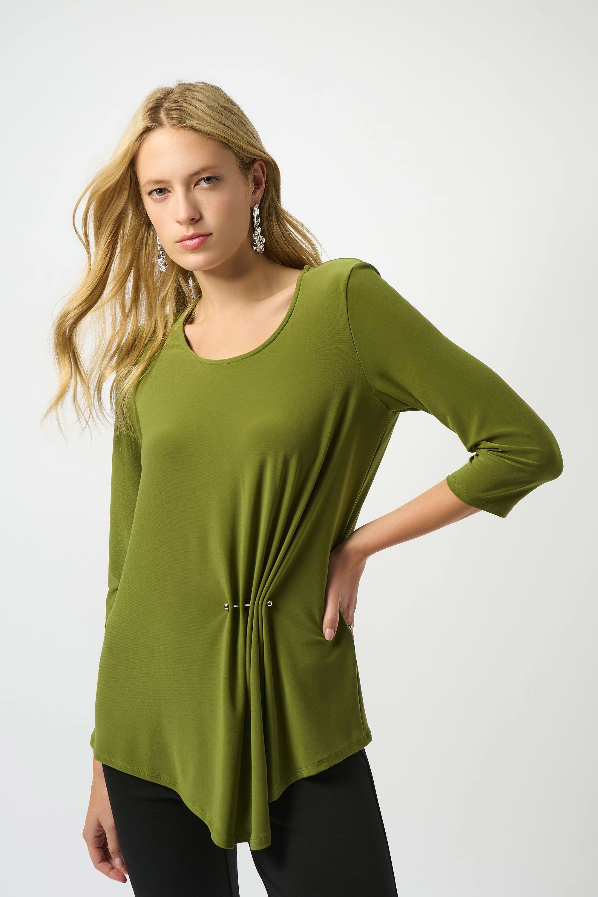 Joseph Ribkoff Silky Knit Asymmetrical Tunic-253027