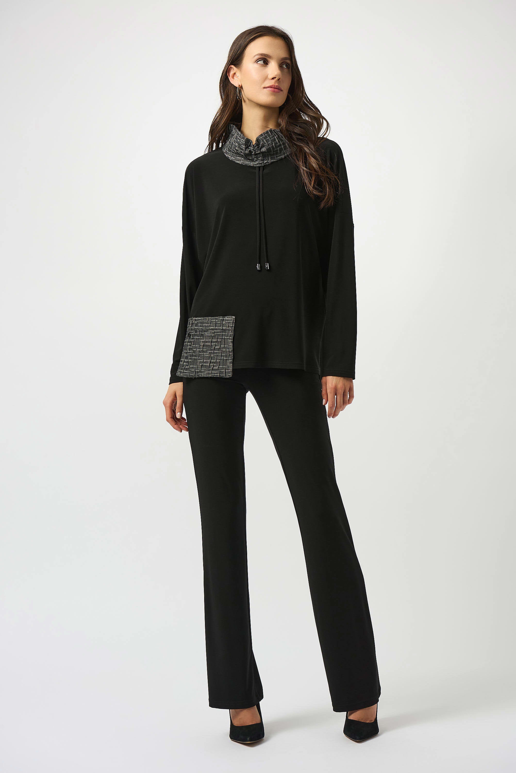Joseph Ribkoff Silky Knit & Novelty Boxy Top-253052