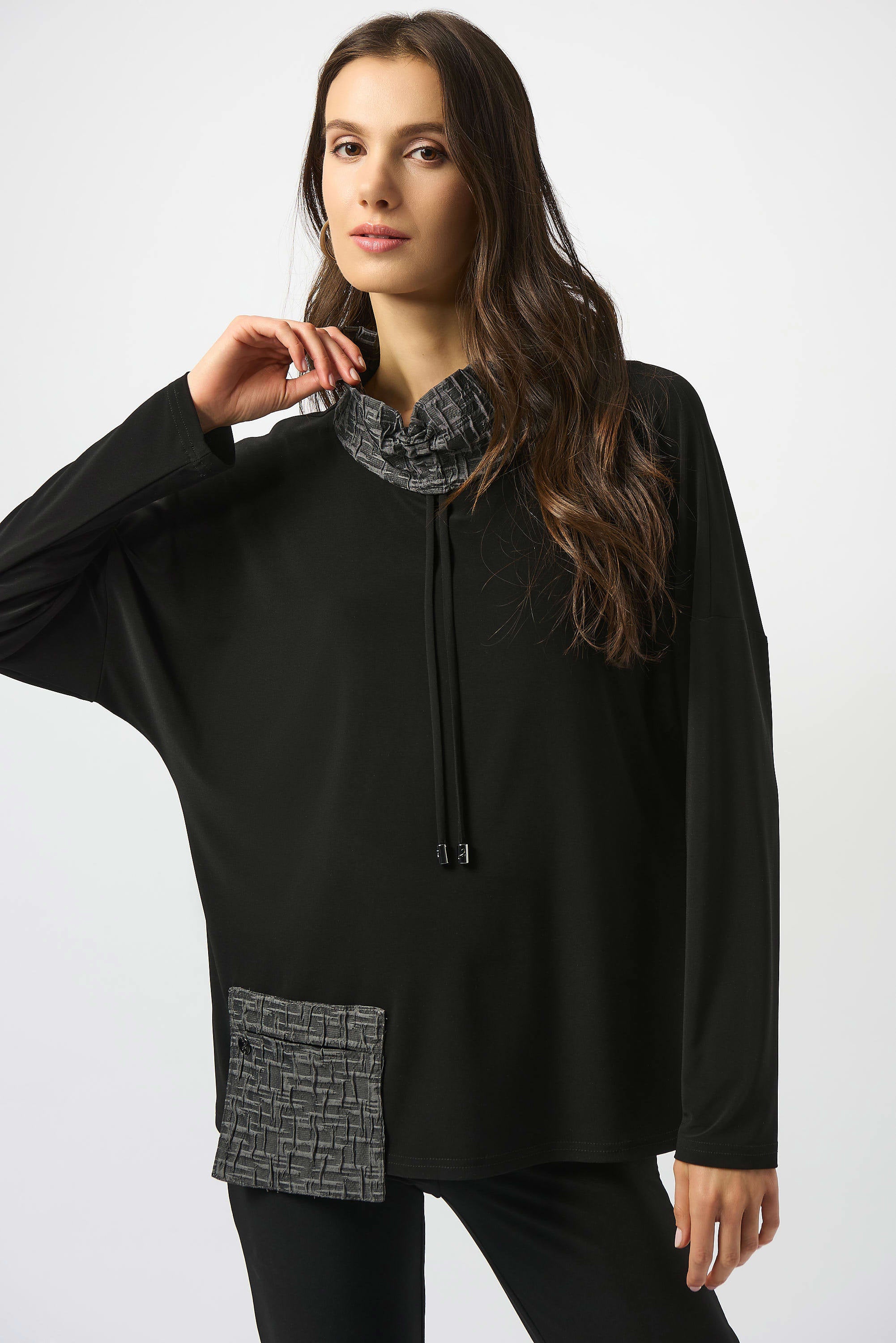 Joseph Ribkoff Silky Knit & Novelty Boxy Top-253052