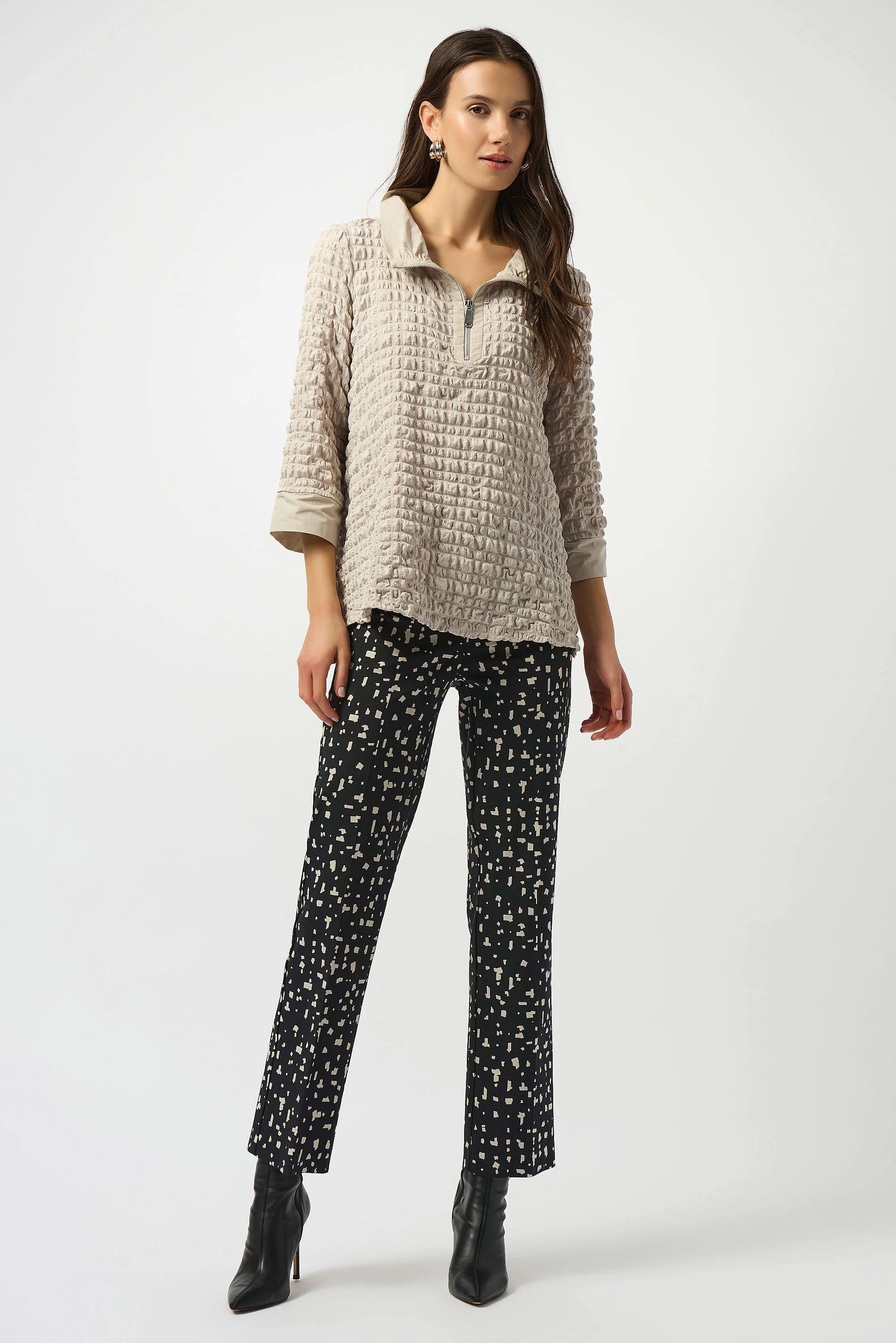 Joseph Ribkoff Bubble Jacquard A-Line Top-253070