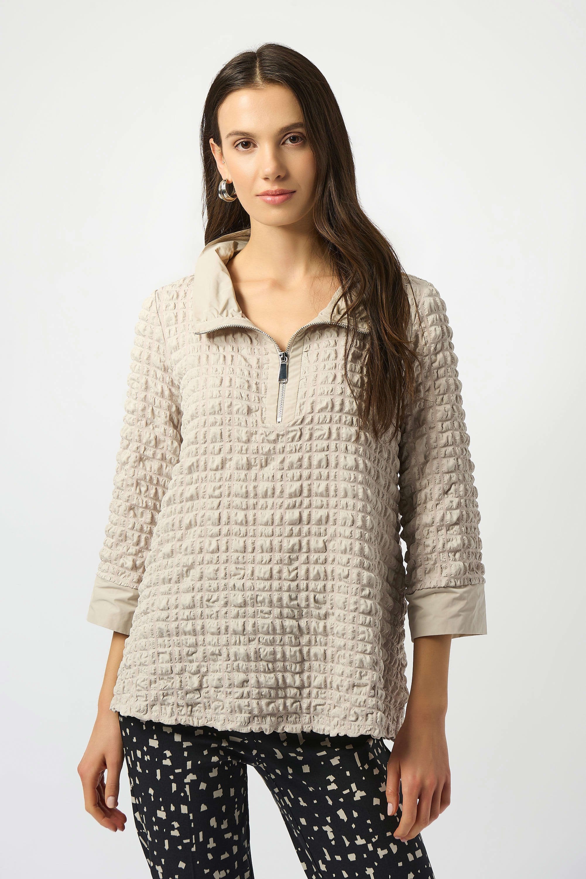 Joseph Ribkoff Bubble Jacquard A-Line Top-253070