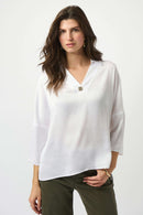 Joseph Ribkoff Recycled Hammered Satin Boxy Top-253076