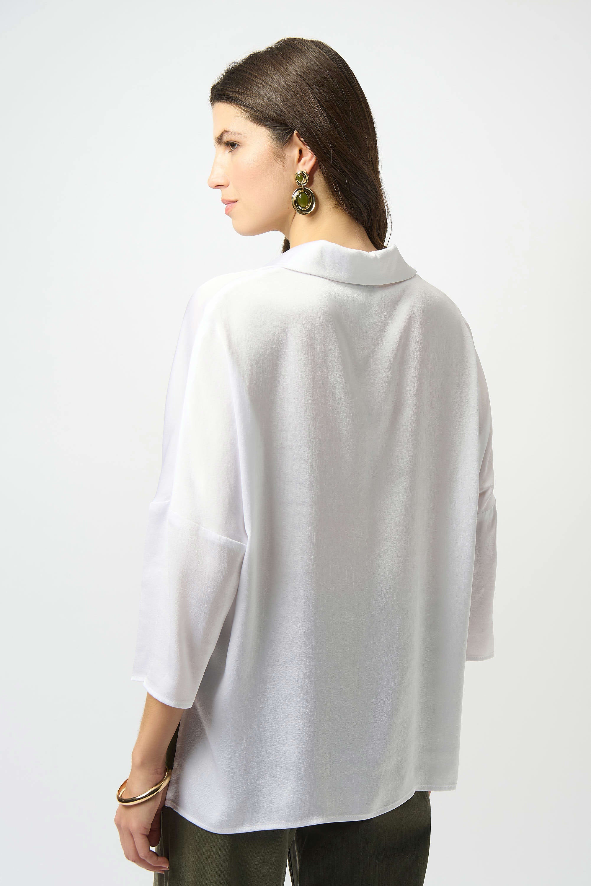 Joseph Ribkoff Recycled Hammered Satin Boxy Top-253076
