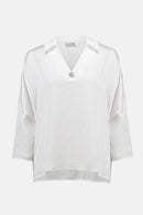 Joseph Ribkoff Recycled Hammered Satin Boxy Top-253076