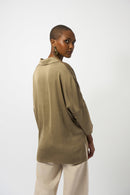 Joseph Ribkoff Recycled Hammered Satin Boxy Top-253076