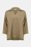 Joseph Ribkoff Recycled Hammered Satin Boxy Top-253076