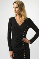 Silky Knit Fitted Wrap Top-253140