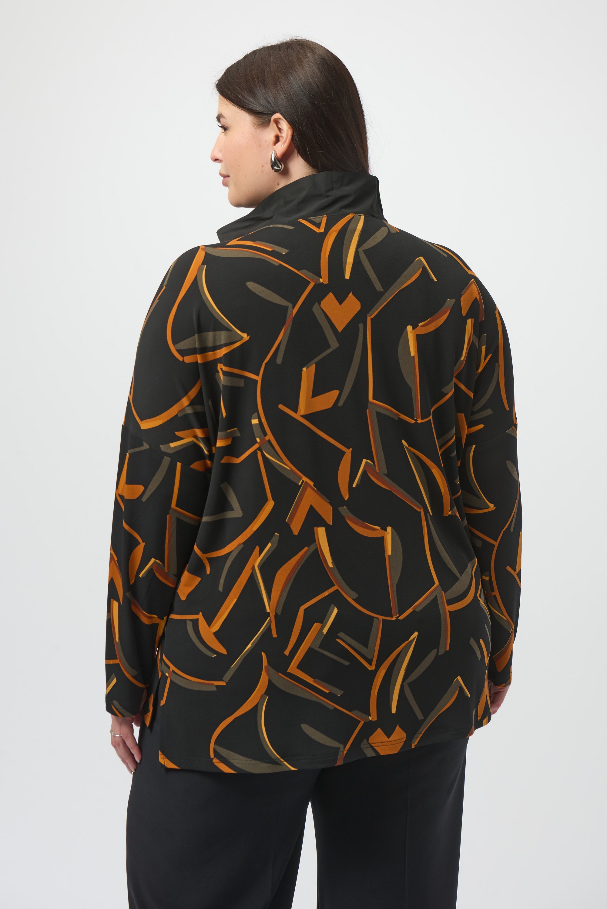 Joseph Ribkoff Silky Knit Abstract Print Boxy Top-253231