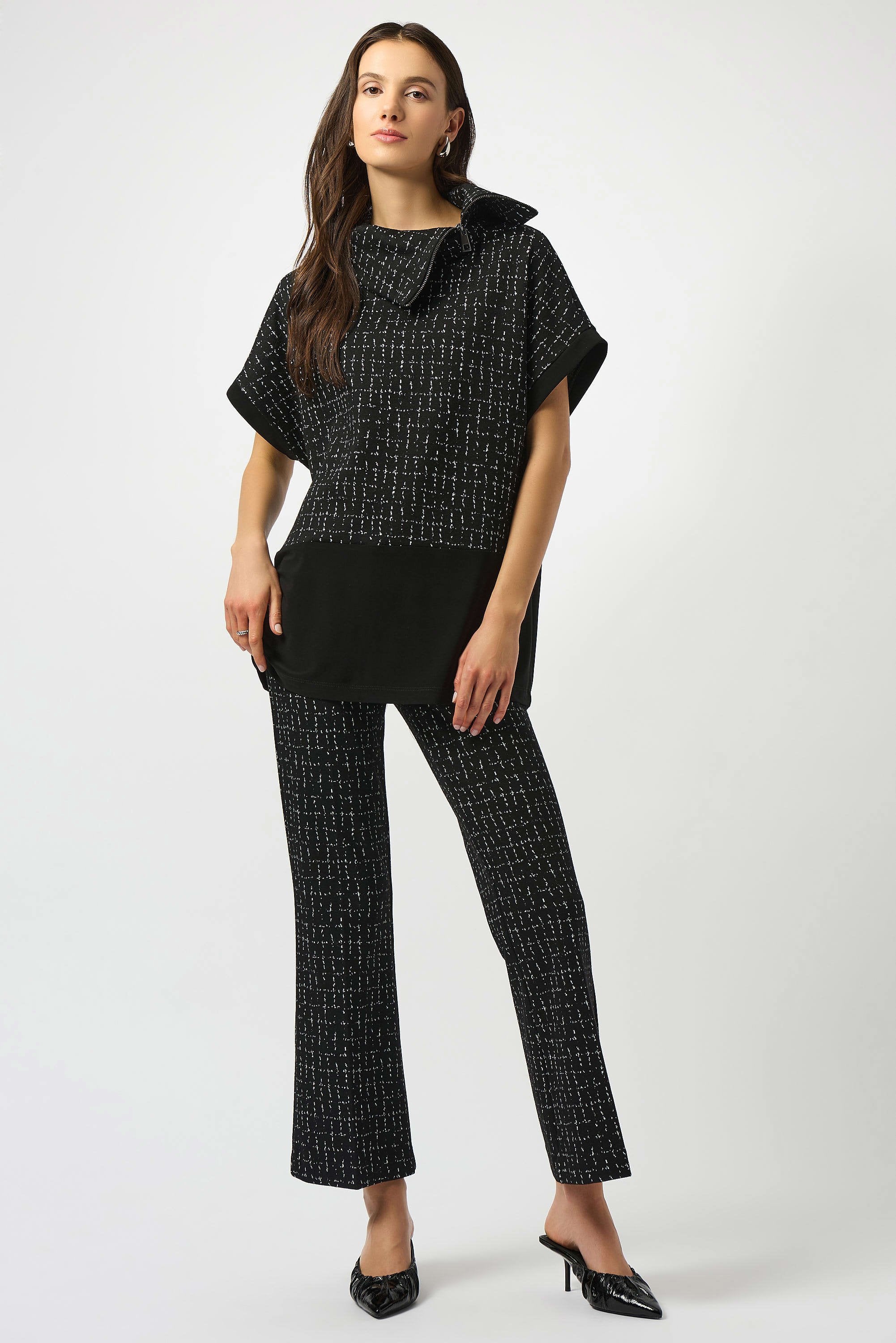 Joseph Ribkoff Jacquard Checkered Tunic-253234