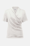 Joseph Ribkoff Satin And Silky Knit Wrap Top-253237