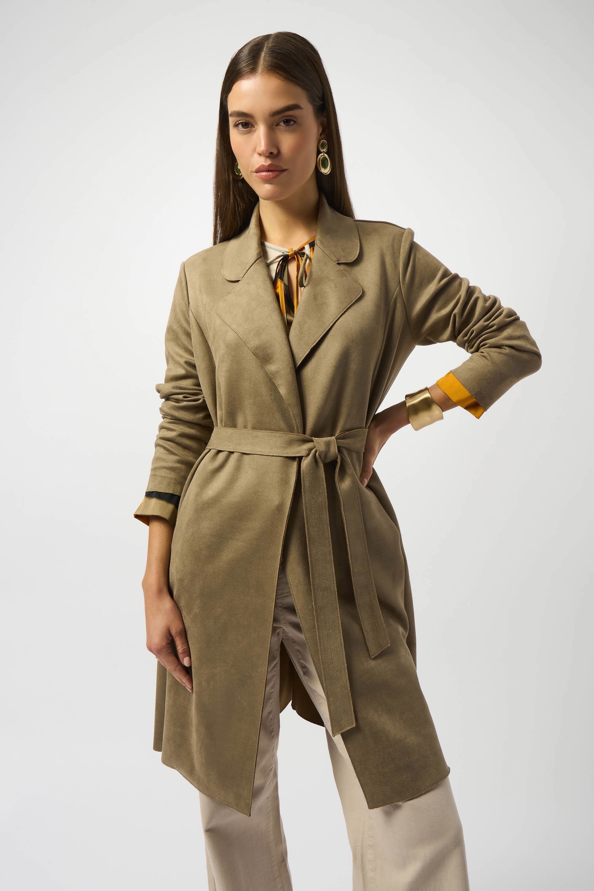 Joseph Ribkoff Scuba Suede Straight Coat-253252