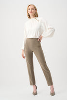 Melange Silky Knit Straight Leg Pull-On Pants