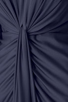 Signature | Satin Effect Knit Draped V-Neck Sheath Dress