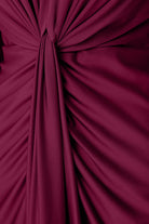 Signature | Satin Effect Knit Draped V-Neck Sheath Dress