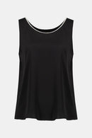 Joseph Ribkoff Satin Top with Rhinestone Trim-253744