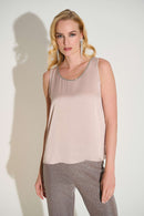 Joseph Ribkoff Satin Top with Rhinestone Trim-253744