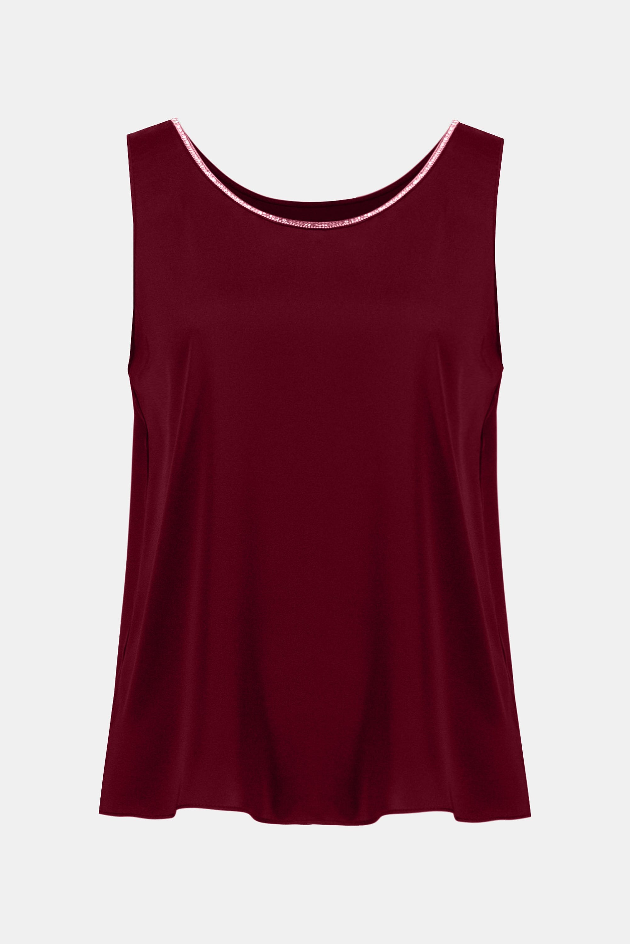 Joseph Ribkoff Satin Top with Rhinestone Trim-253744