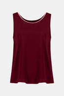 Joseph Ribkoff Satin Top with Rhinestone Trim-253744