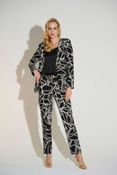 Joseph Ribkoff Signature Foiled Floral Slim Fit Pants-253784