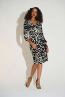 Joseph Ribkoff Lux Twil Foiled Floral Sheath Dress-253786