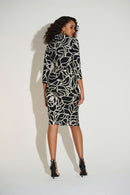Joseph Ribkoff Lux Twil Foiled Floral Sheath Dress-253786