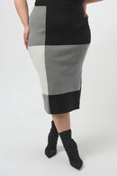 Joseph Ribkoff Jacquard Sweater Color Block Skirt-253908