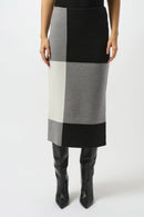 Joseph Ribkoff Jacquard Sweater Color Block Skirt-253908