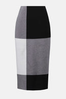 Joseph Ribkoff Jacquard Sweater Color Block Skirt-253908
