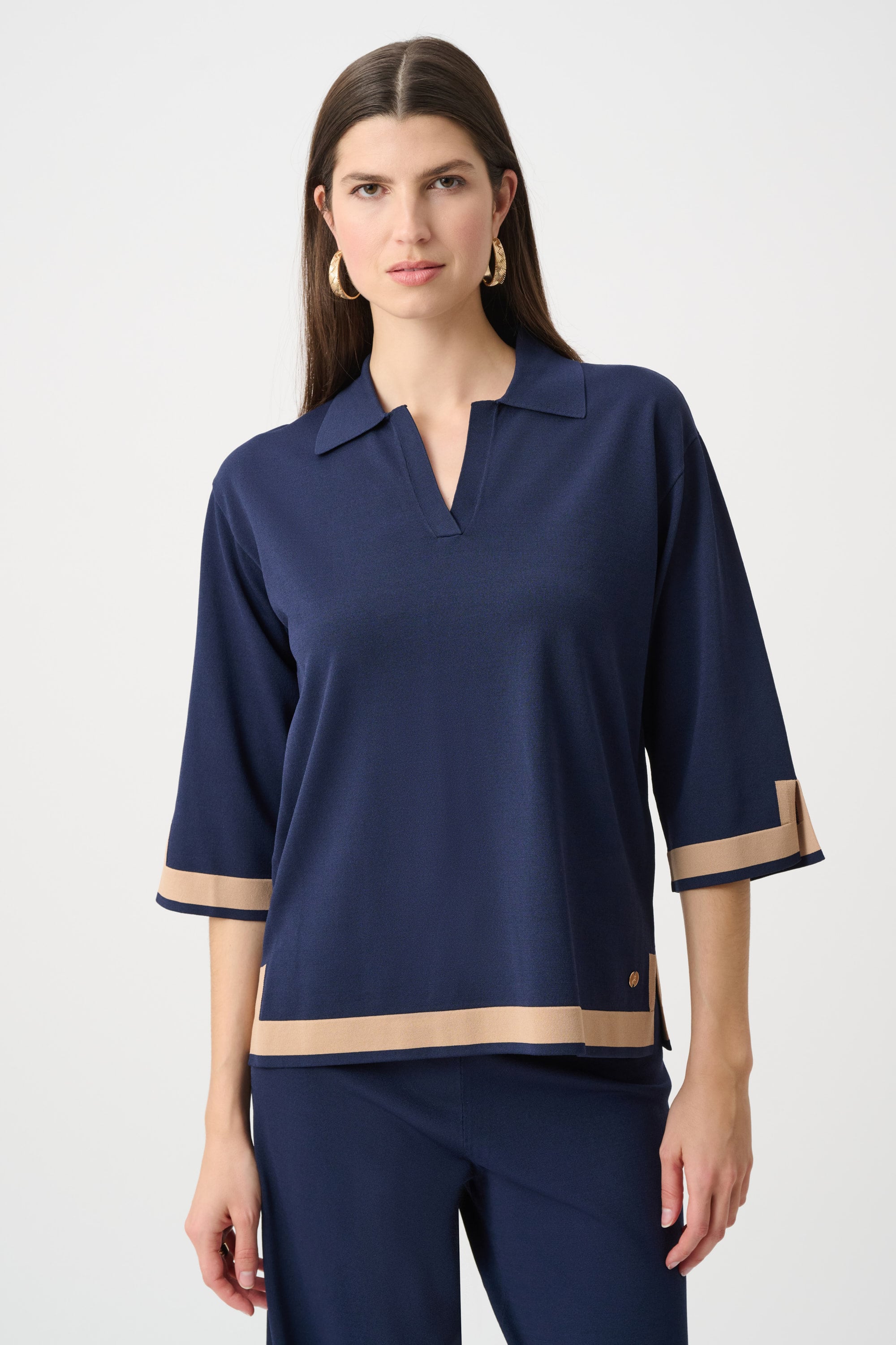 Sweater Knit Colour Block Top