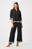 Sweater Knit Colour Block Culotte Pants