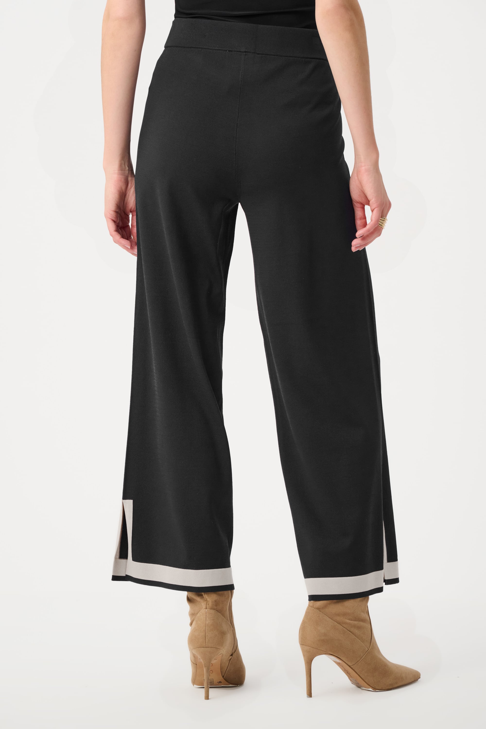 Sweater Knit Colour Block Culotte Pants