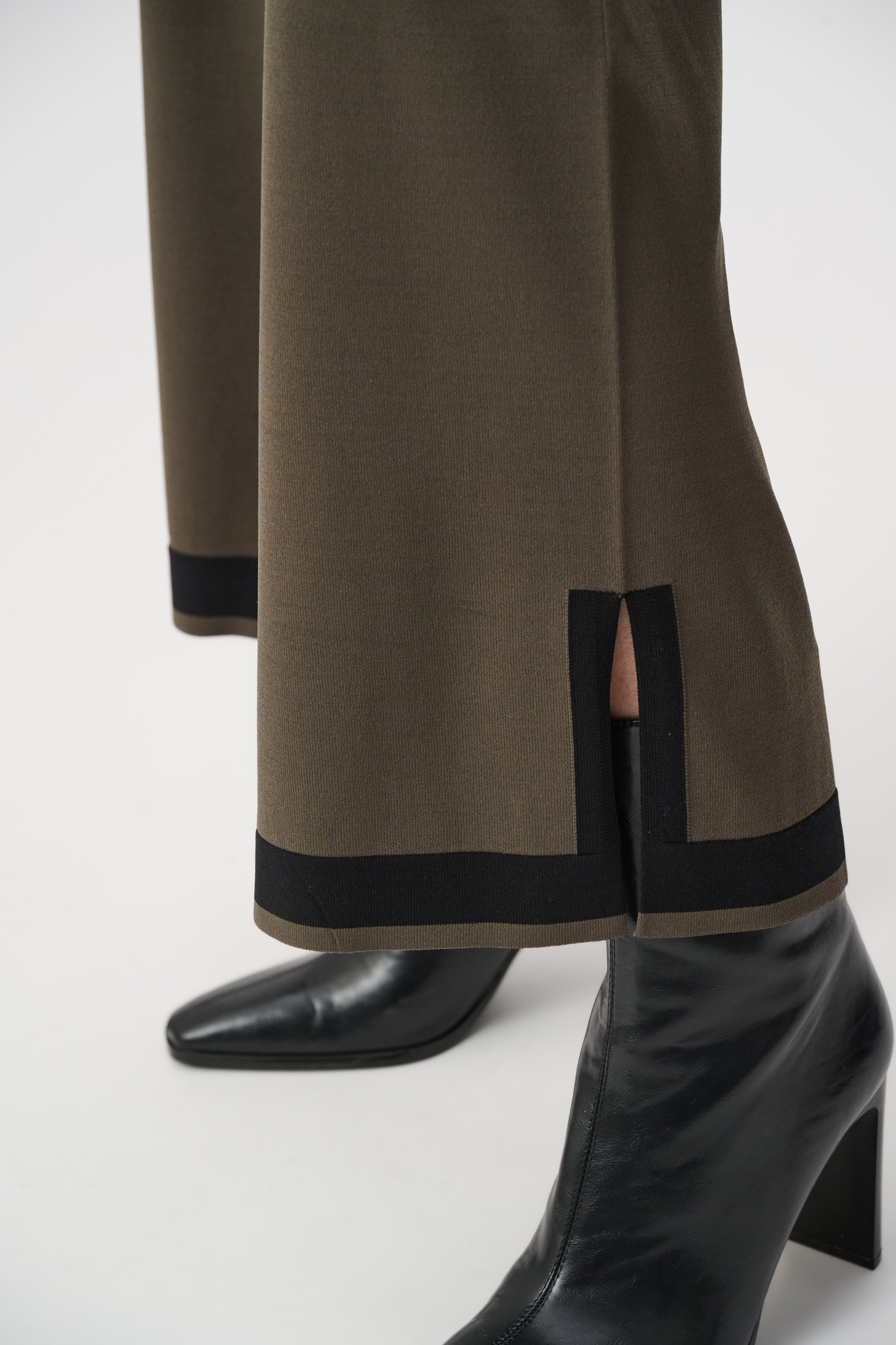 Sweater Knit Colour Block Culotte Pants