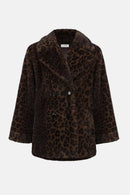 Joseph Ribkoff Faux Fur Leopard Double-Breasted Coat-253937