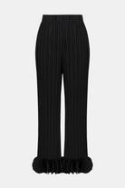 Georgette Wide Leg Pleated Pants