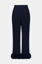 Georgette Wide Leg Pleated Pants