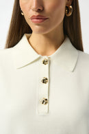 Joseph Ribkoff Sweater Knit Boxy Pullover With Polo Collar-253962