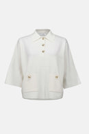 Joseph Ribkoff Sweater Knit Boxy Pullover With Polo Collar-253962